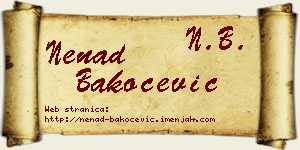 Nenad Bakočević vizit kartica